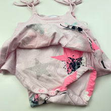 Load image into Gallery viewer, Girls Underworks, stretchy summer romper, EUC, size 000,  