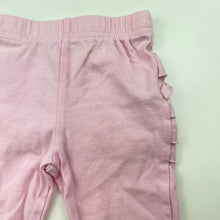 Load image into Gallery viewer, Girls Cotton On, pink ruffle leggings / bottoms, elasticated, FUC, size 000,  