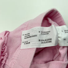 Load image into Gallery viewer, Girls Cotton On, pink ruffle leggings / bottoms, elasticated, FUC, size 000,  