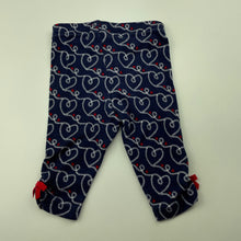 Load image into Gallery viewer, Girls Gymboree, navy cotton leggings / bottoms, GUC, size 000,  