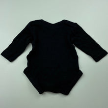 Load image into Gallery viewer, Girls Baby Berry, black cotton bodysuit / romper, EUC, size 000,  