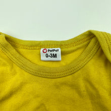 Load image into Gallery viewer, Girls PatPat, yellow cotton bodysuit / romper, french fries, GUC, size 000,  