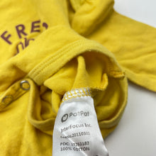 Load image into Gallery viewer, Girls PatPat, yellow cotton bodysuit / romper, french fries, GUC, size 000,  