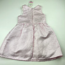 Load image into Gallery viewer, Girls Mango, metallic pink party dress, NEW, size 3, L: 52cm