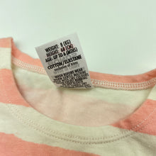 Load image into Gallery viewer, Girls Bonds, pink stripe stretchy pyjama top, EUC, size 00,  