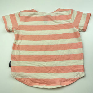 Girls Bonds, pink stripe stretchy pyjama top, EUC, size 00,  