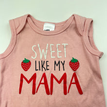 Load image into Gallery viewer, Girls Baby Berry, pink cotton bodysuit / romper, GUC, size 00,  