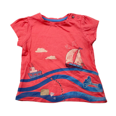 Girls Mothercare, cotton t-shirt / top, GUC, size 00,  