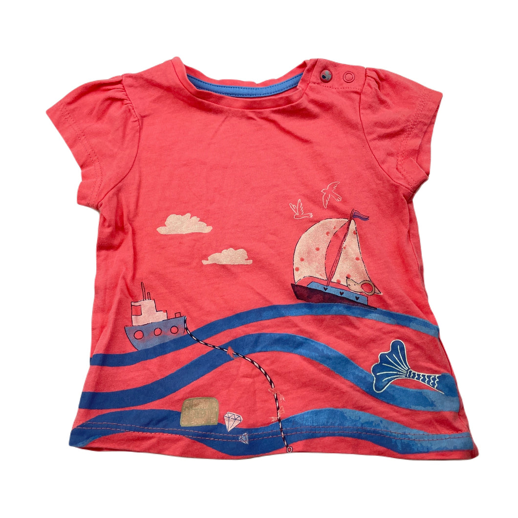 Girls Mothercare, cotton t-shirt / top, GUC, size 00,  