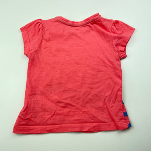 Girls Mothercare, cotton t-shirt / top, GUC, size 00,  