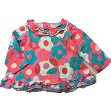 Load image into Gallery viewer, Girls M&amp;S, colourful floral cotton top, light marks, FUC, size 000,  