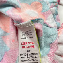 Load image into Gallery viewer, Girls M&amp;S, colourful floral cotton top, light marks, FUC, size 000,  