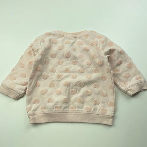 Girls Anko, pink long sleeve top, hearts, EUC, size 00,  