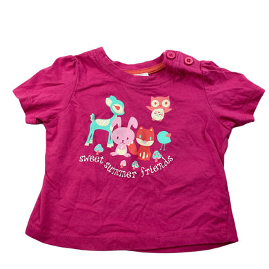 Girls Dymples, pink cotton t-shirt / top, GUC, size 00,  
