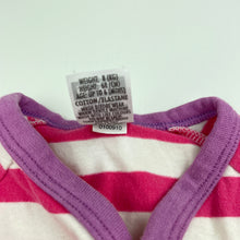 Load image into Gallery viewer, Girls Bonds, striped stretchy romper, GUC, size 00,  