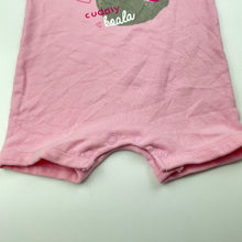 Load image into Gallery viewer, Girls Dymples, pink cotton romper, koala, EUC, size 0,  