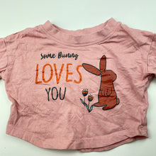 Load image into Gallery viewer, Girls Favourites, pink cotton top, rabbit, GUC, size 0,  
