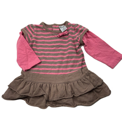 Girls Target, striped stretchy long sleeve top, EUC, size 0,  