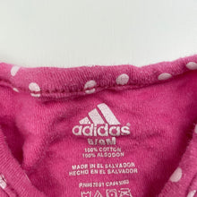 Load image into Gallery viewer, Girls Adidas, pink cotton romper, wash fade, FUC, size 0,  