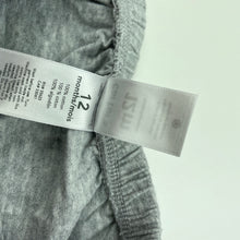 Load image into Gallery viewer, Girls Carters, grey cotton nappy cover, GUC, size 12 months,  