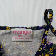 Load image into Gallery viewer, Girls Mango, floral cotton summer dress, EUC, size 1, L: 43cm