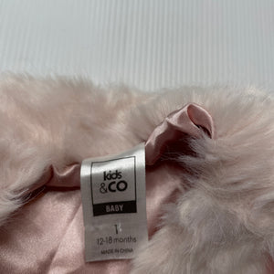 Girls Kids & Co, pink faux fur vest / jacket, EUC, size 1,  