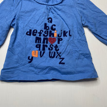 Load image into Gallery viewer, Girls Mothercare, blue cotton long sleeve top, EUC, size 00,  