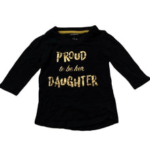 Load image into Gallery viewer, Girls Favourites, black cotton long sleeve t-shirt / top, EUC, size 1,  