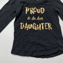 Load image into Gallery viewer, Girls Favourites, black cotton long sleeve t-shirt / top, EUC, size 1,  