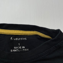 Load image into Gallery viewer, Girls Favourites, black cotton long sleeve t-shirt / top, EUC, size 1,  