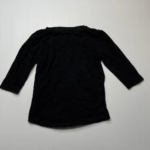 Load image into Gallery viewer, Girls Favourites, black cotton long sleeve t-shirt / top, EUC, size 1,  