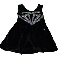 Load image into Gallery viewer, Girls Tutus &amp; Tambourines, black velvet &amp; sequin party dress, EUC, size 1, L: 44cm