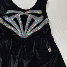 Load image into Gallery viewer, Girls Tutus &amp; Tambourines, black velvet &amp; sequin party dress, EUC, size 1, L: 44cm