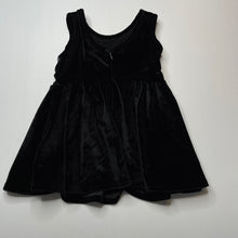 Load image into Gallery viewer, Girls Tutus &amp; Tambourines, black velvet &amp; sequin party dress, EUC, size 1, L: 44cm