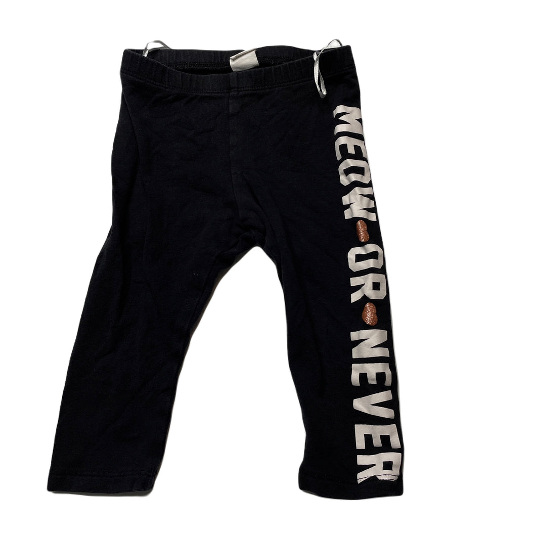 Girls H&M, fleece lined leggings, elasticated, GUC, size 1,  