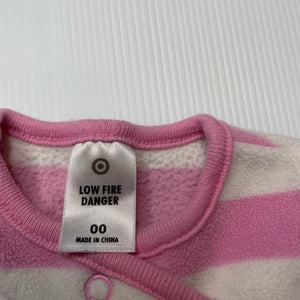 Girls Target, soft fleece coverall / romper, GUC, size 00,  