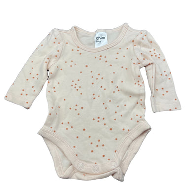 Girls Anko, organic cotton bodysuit / romper, EUC, size 0000,  