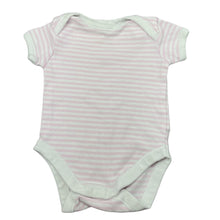 Load image into Gallery viewer, Girls Target, pink stripe cotton bodysuit / romper, GUC, size 0000,  