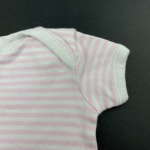 Load image into Gallery viewer, Girls Target, pink stripe cotton bodysuit / romper, GUC, size 0000,  