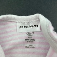 Load image into Gallery viewer, Girls Target, pink stripe cotton bodysuit / romper, GUC, size 0000,  