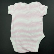 Load image into Gallery viewer, Girls Target, pink stripe cotton bodysuit / romper, GUC, size 0000,  