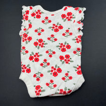 Load image into Gallery viewer, Girls Baby Berry, floral cotton bodysuit / romper, GUC, size 0000,  