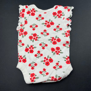 Girls Baby Berry, floral cotton bodysuit / romper, GUC, size 0000,  