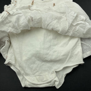 Girls Anko, cotton / linen romper, EUC, size 0000,  