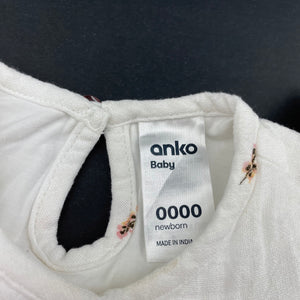 Girls Anko, cotton / linen romper, EUC, size 0000,  