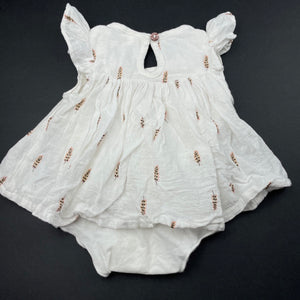 Girls Anko, cotton / linen romper, EUC, size 0000,  