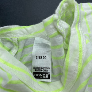 Girls Bonds, striped lightweight t-shirt / top, EUC, size 00,  