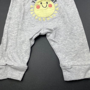Girls Pekkle, grey cotton leggings / bottoms, GUC, size 3 months,  