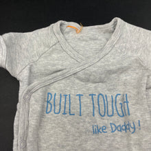 Load image into Gallery viewer, Boys Baby Patch, grey marle bodysuit / romper, GUC, size 3 months,  