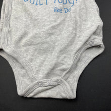 Load image into Gallery viewer, Boys Baby Patch, grey marle bodysuit / romper, GUC, size 3 months,  